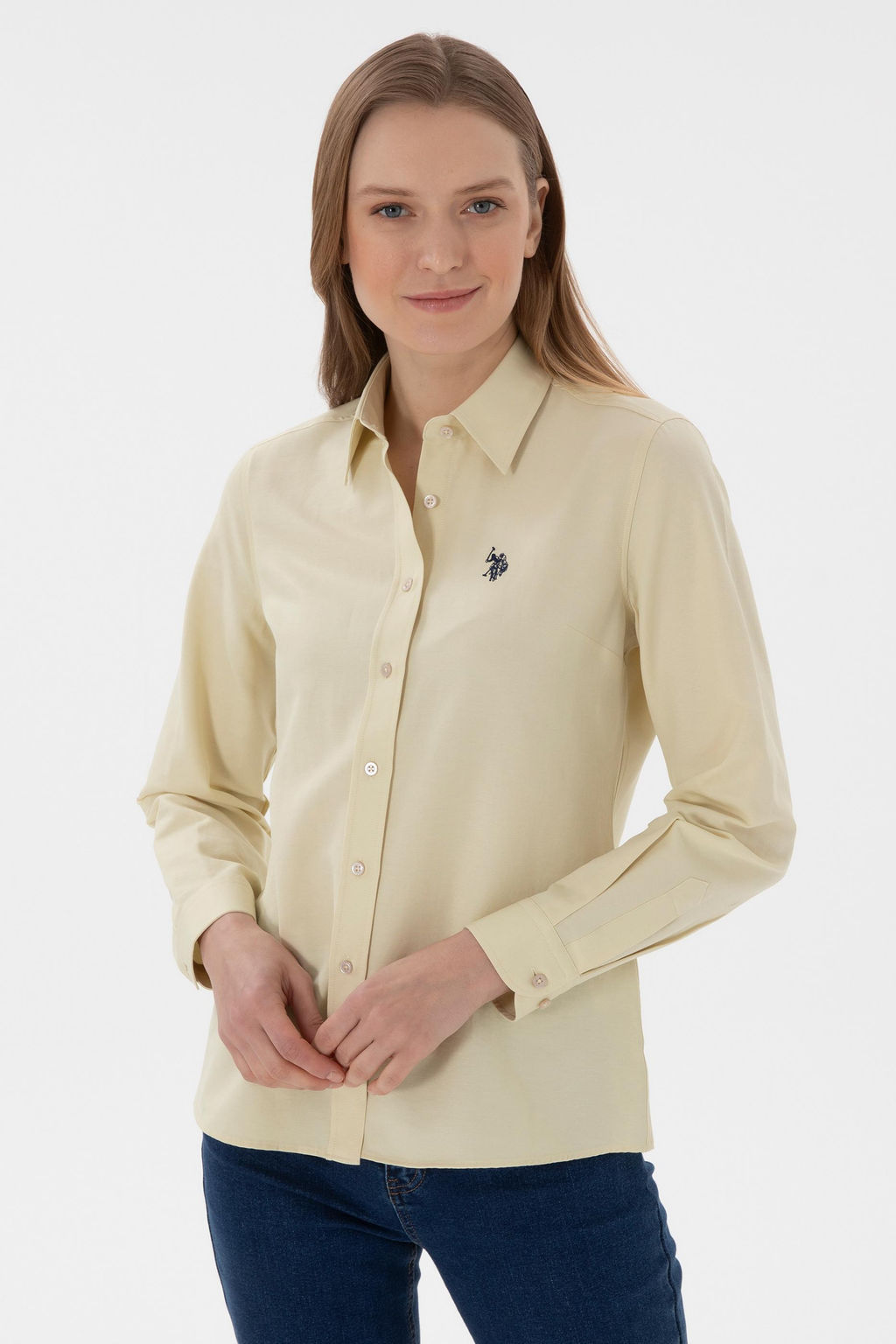 Kad_n A__k Haki Uzun Kollu Basic G_mlek Sepette S_rpriz _ndirim - U.s. polo assn фото 9