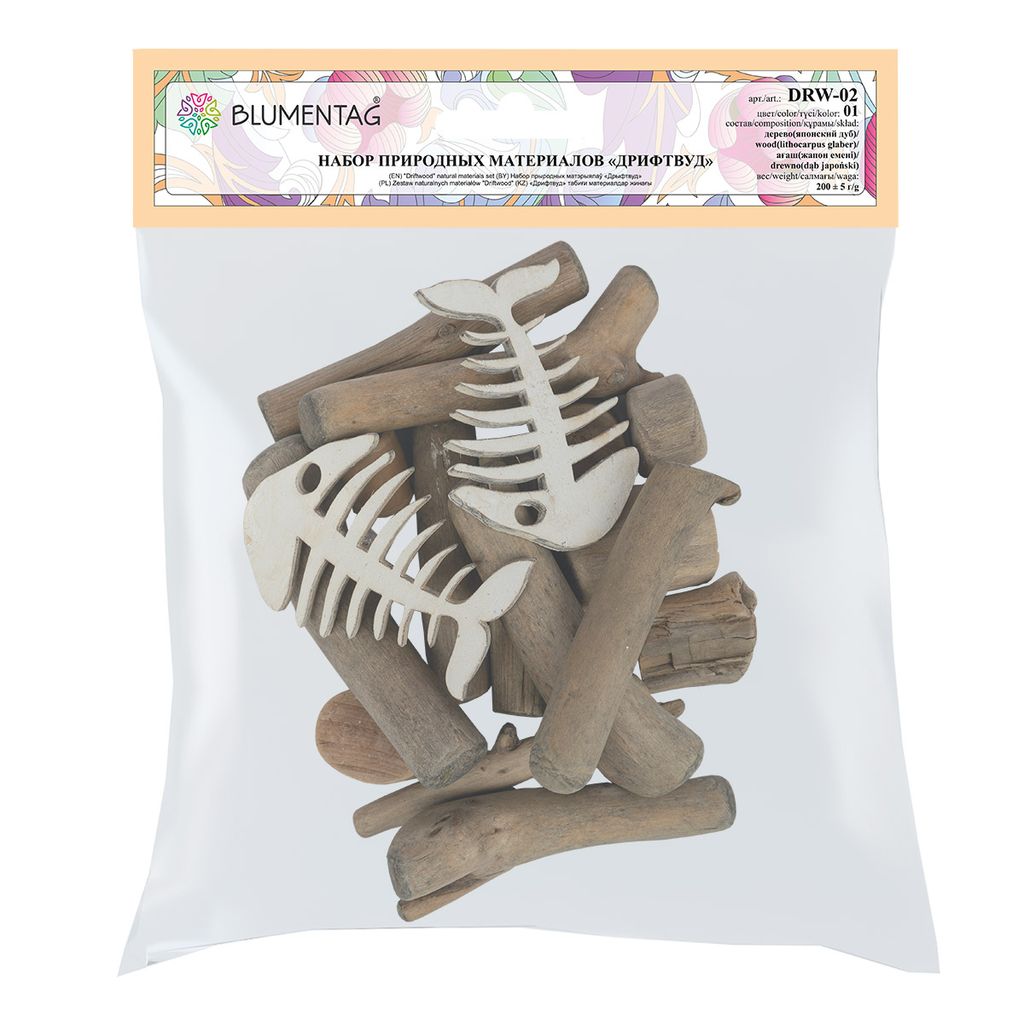 Blumentag DRW-02 Набор природных материалов дрифтвуд 200 г  5 г 01  фото 3