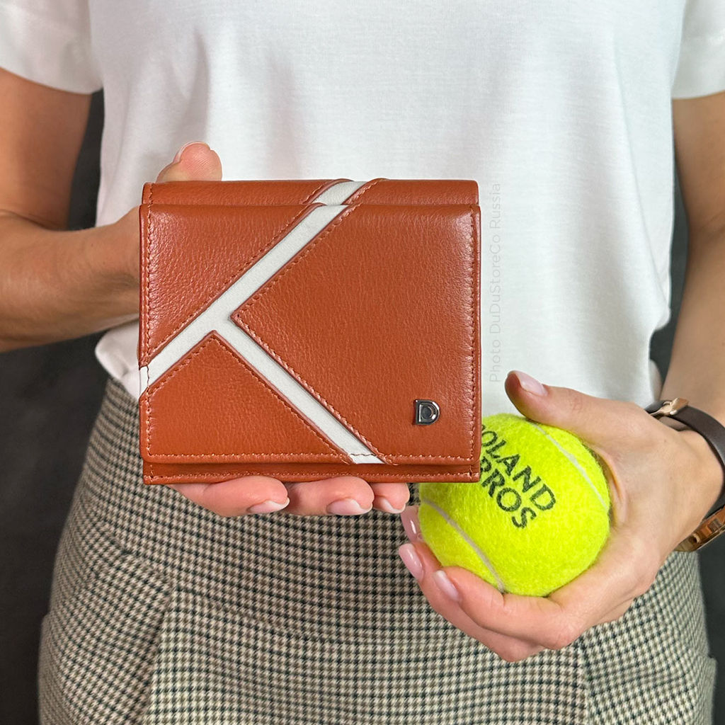 Итальянский кожаный кошелек DuDu серии Flavio | коричный - Dudubags фото 7