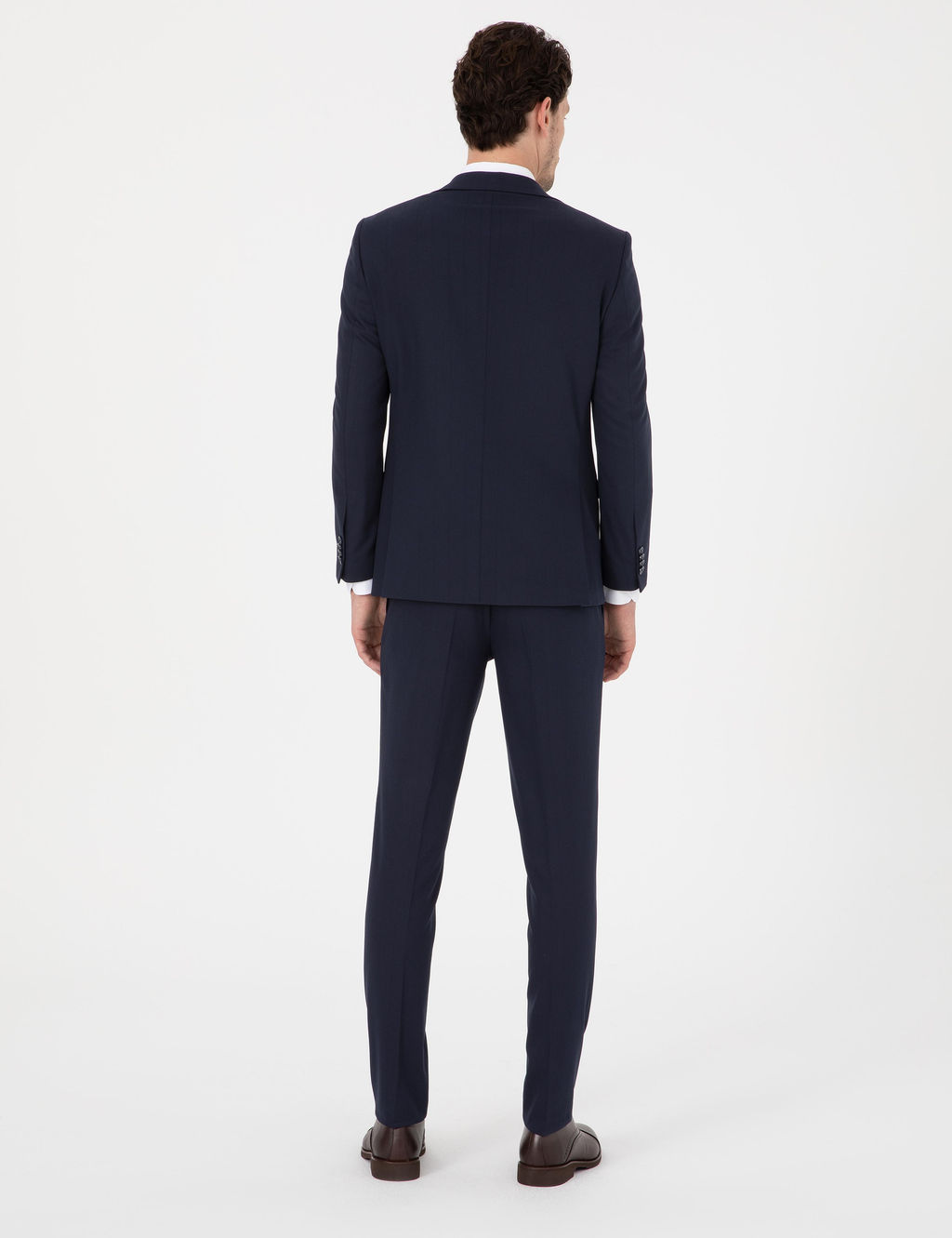 Lacivert Ex. Slim Fit Tak_m Elbise