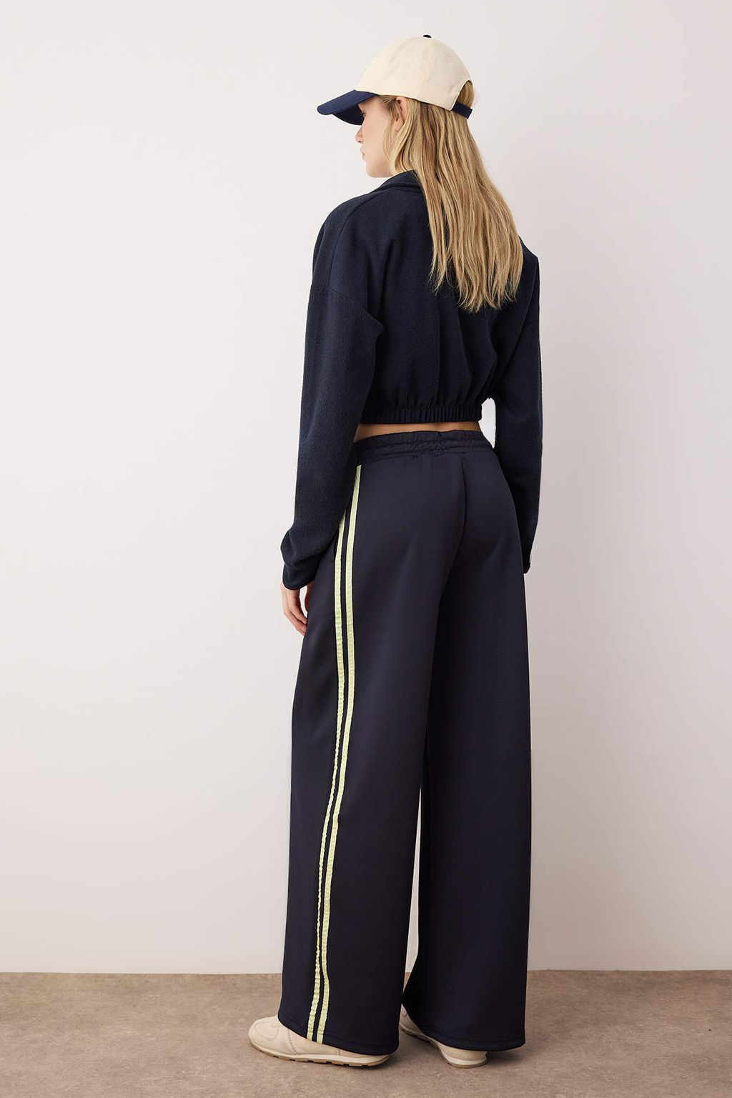 Lacivert Biyeli Wideleg/ Genis Paca Orme Esofman Alt? TWOAW26EA00017 - Trendyolmilla фото 4