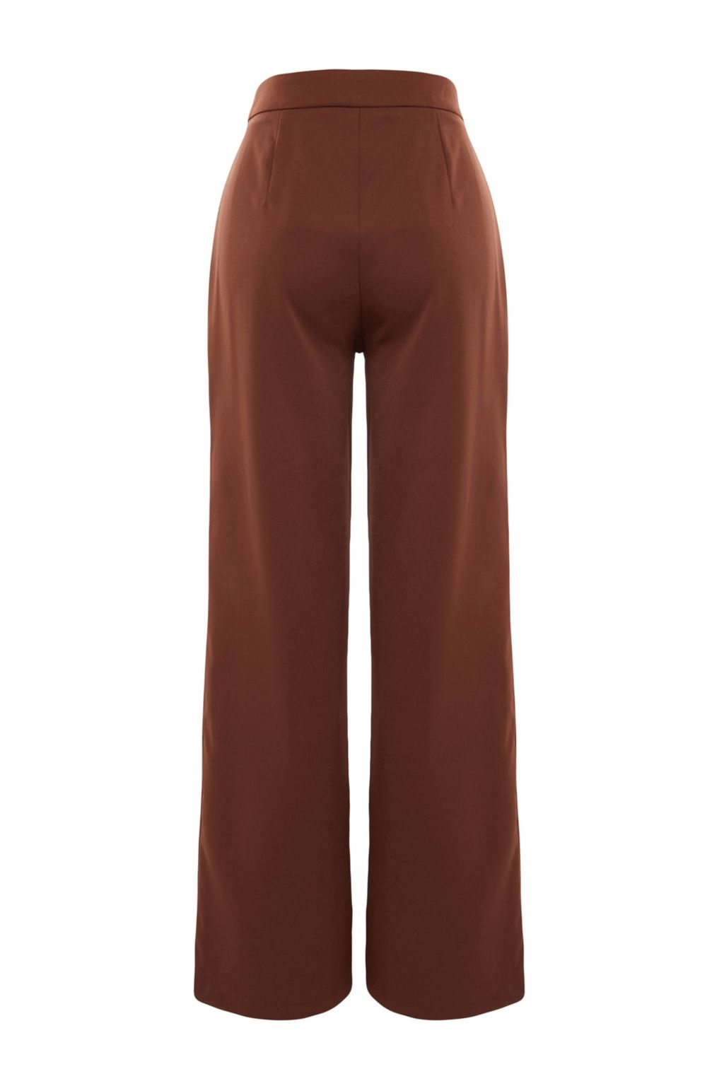 Kahverengi Wide Leg/Genis Paca Dokuma Kumas Pantolon TWOAW22PL0139