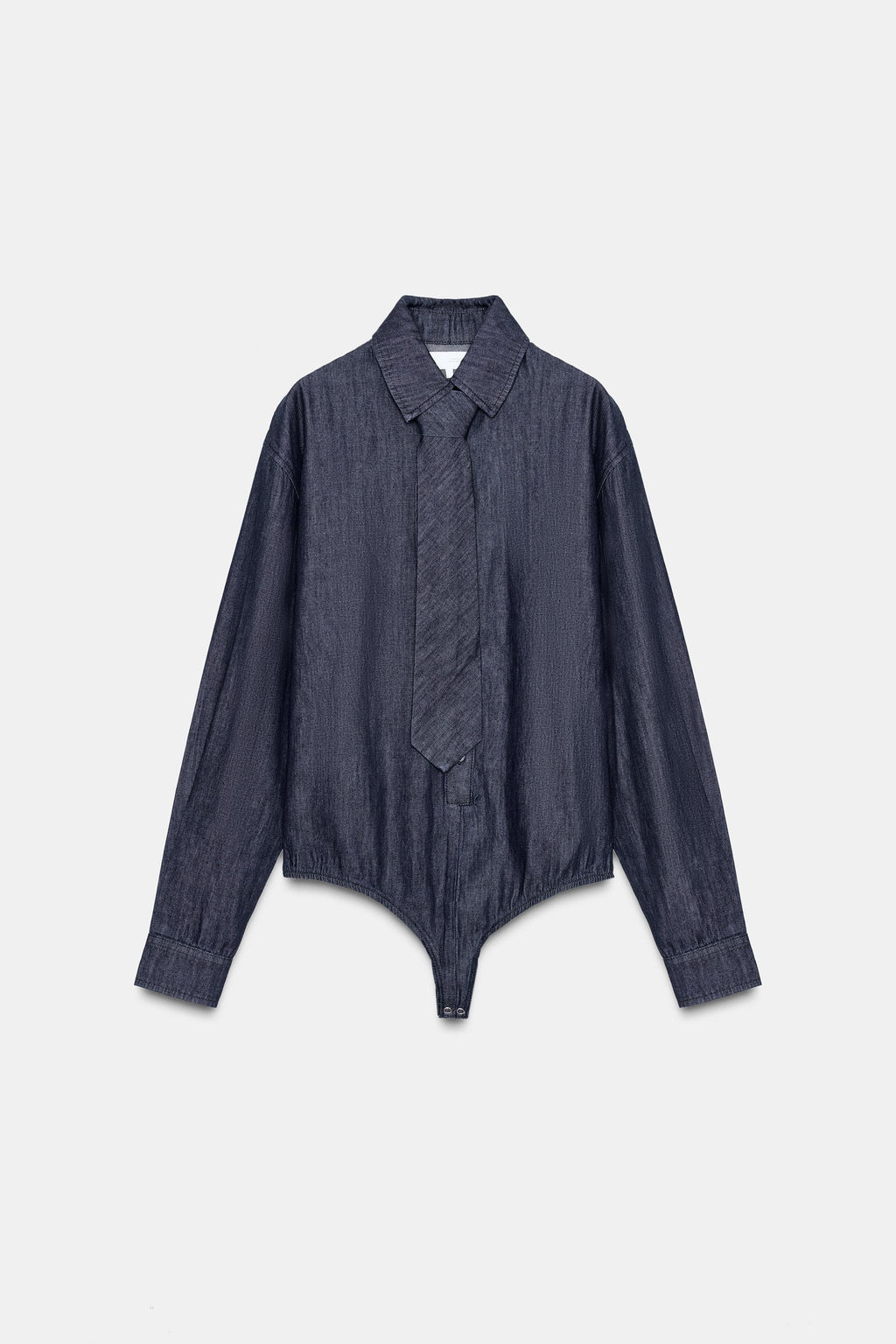TRF DENIM TIE BODYSUIT - Zara фото 7