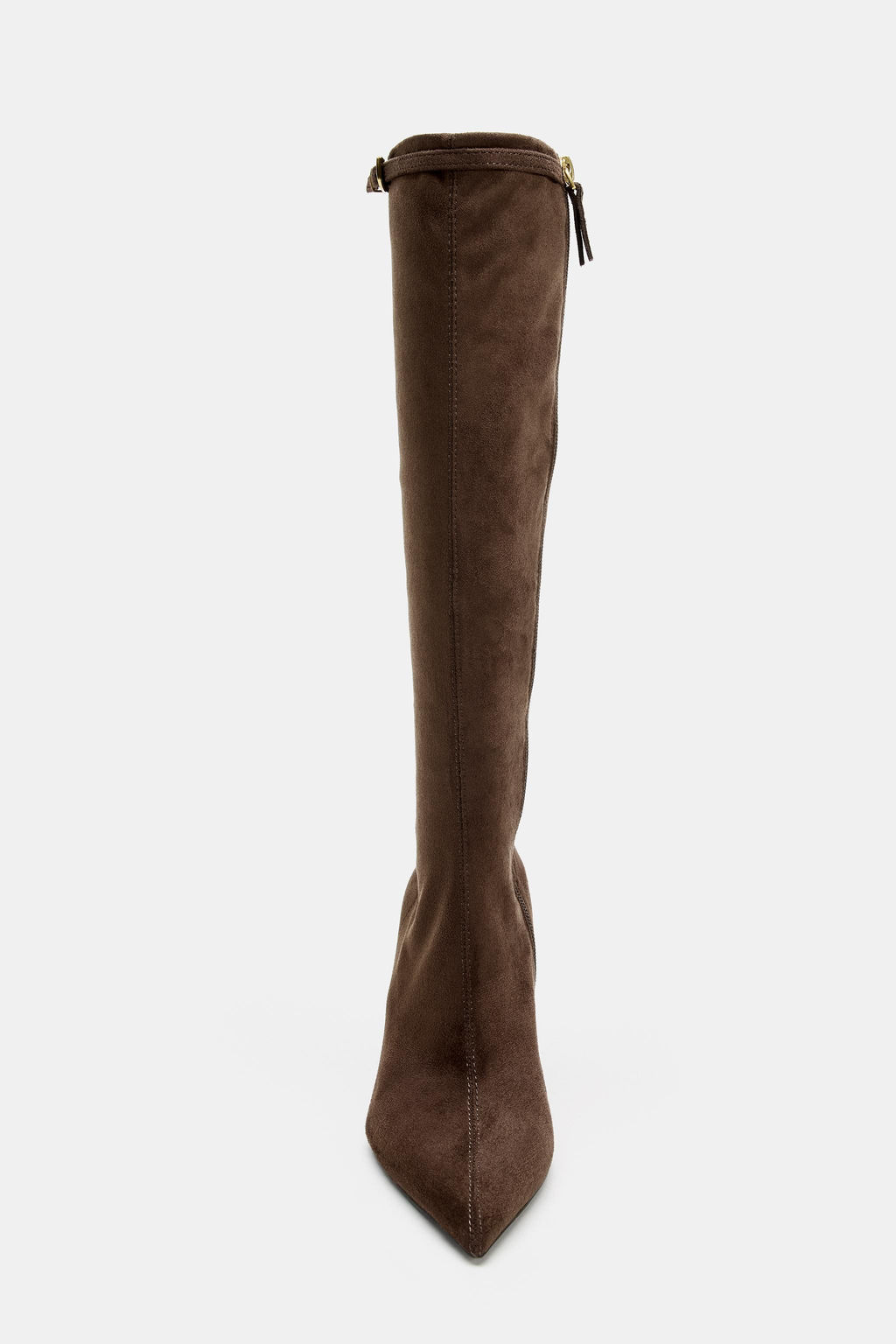 BUCKLED HIGH-HEEL BOOTS