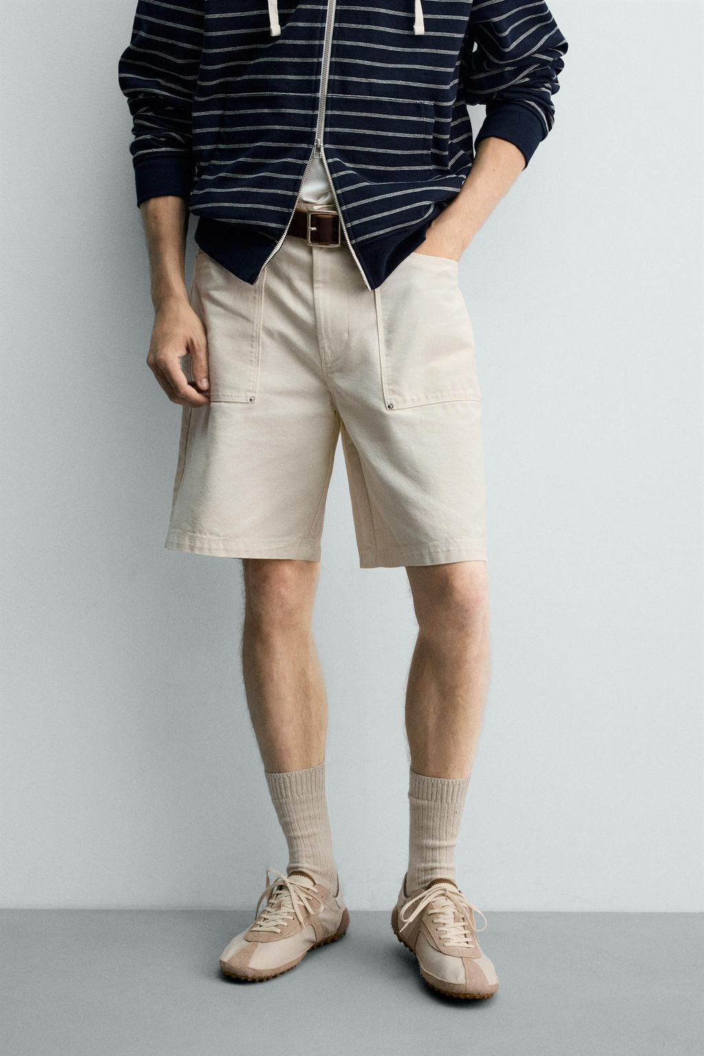 BERMUDA STRAIGHT FIT BOLSILLOS / Blanco - Zara фото 2