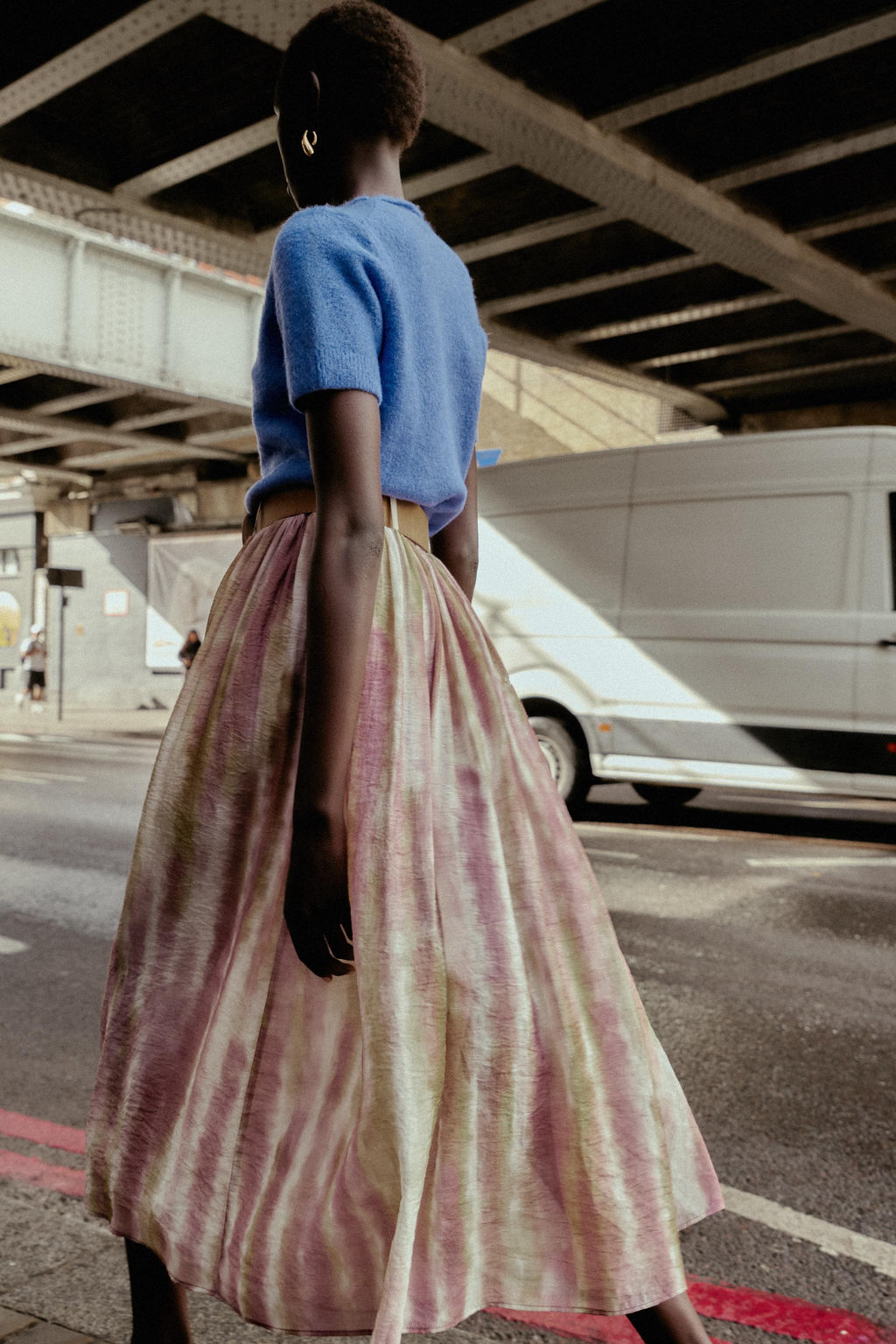 PRINTED MIDI SKIRT WITH BELT - Zara фото 5