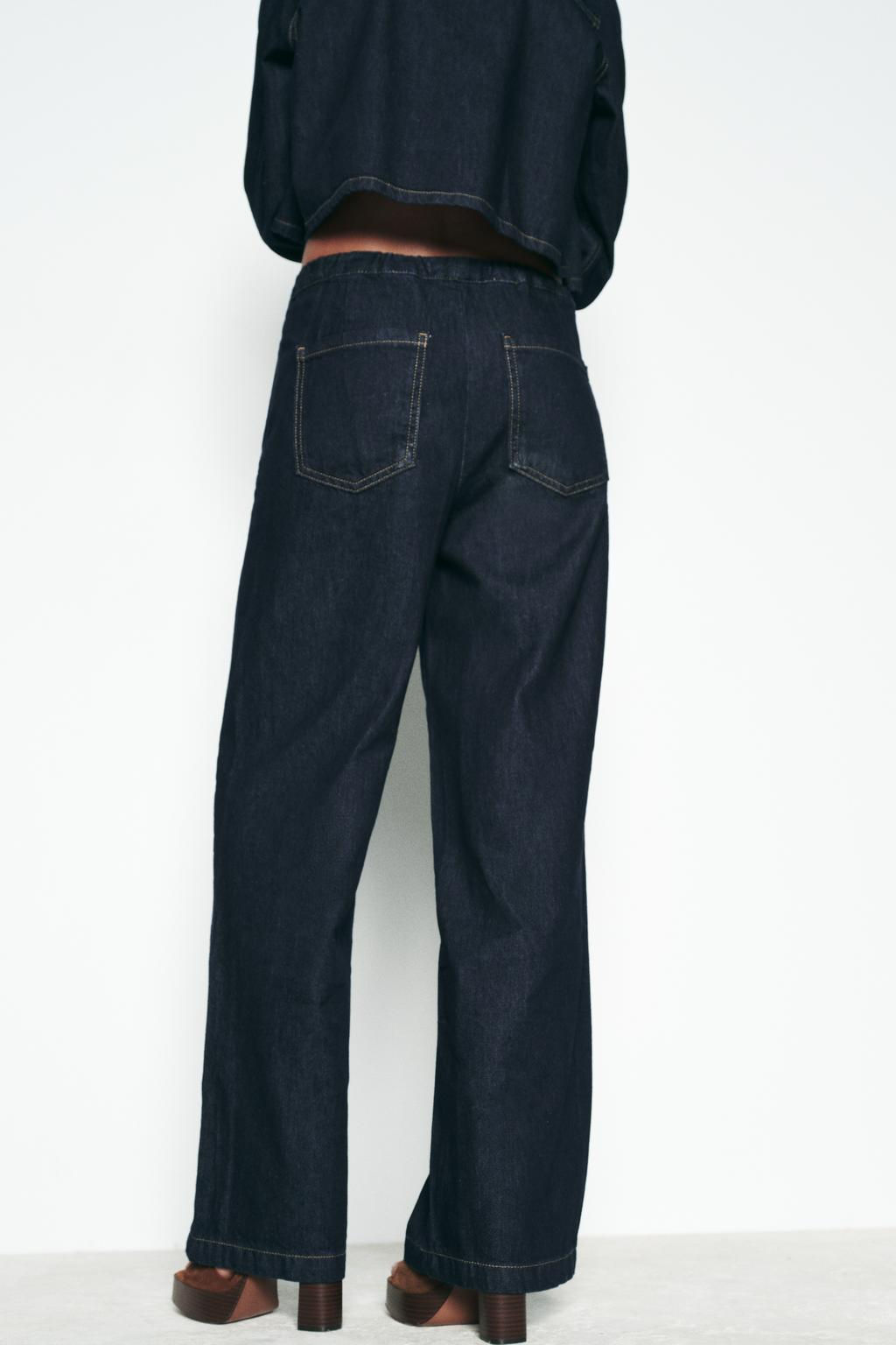 Z1975 HIGH-WAIST WIDE-LEG JOGGER JEANS - Zara фото 31