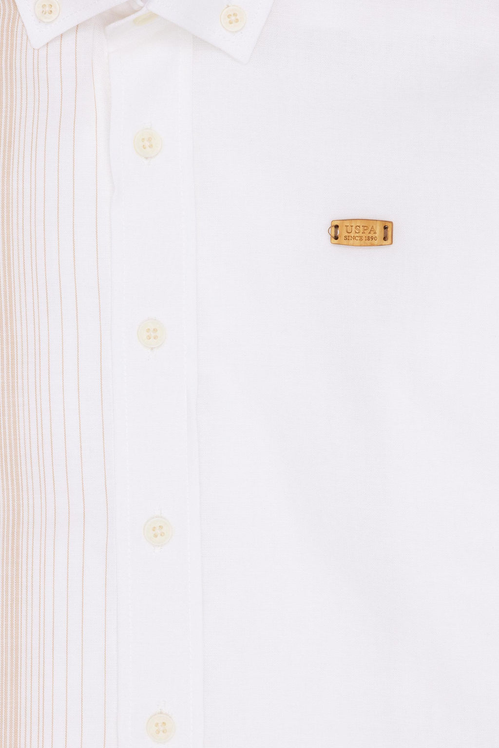 U. S. Polo Assn Рубашка светло-коричневого цвета с длинным рукавом для мальчика - U.s. polo assn фото 3