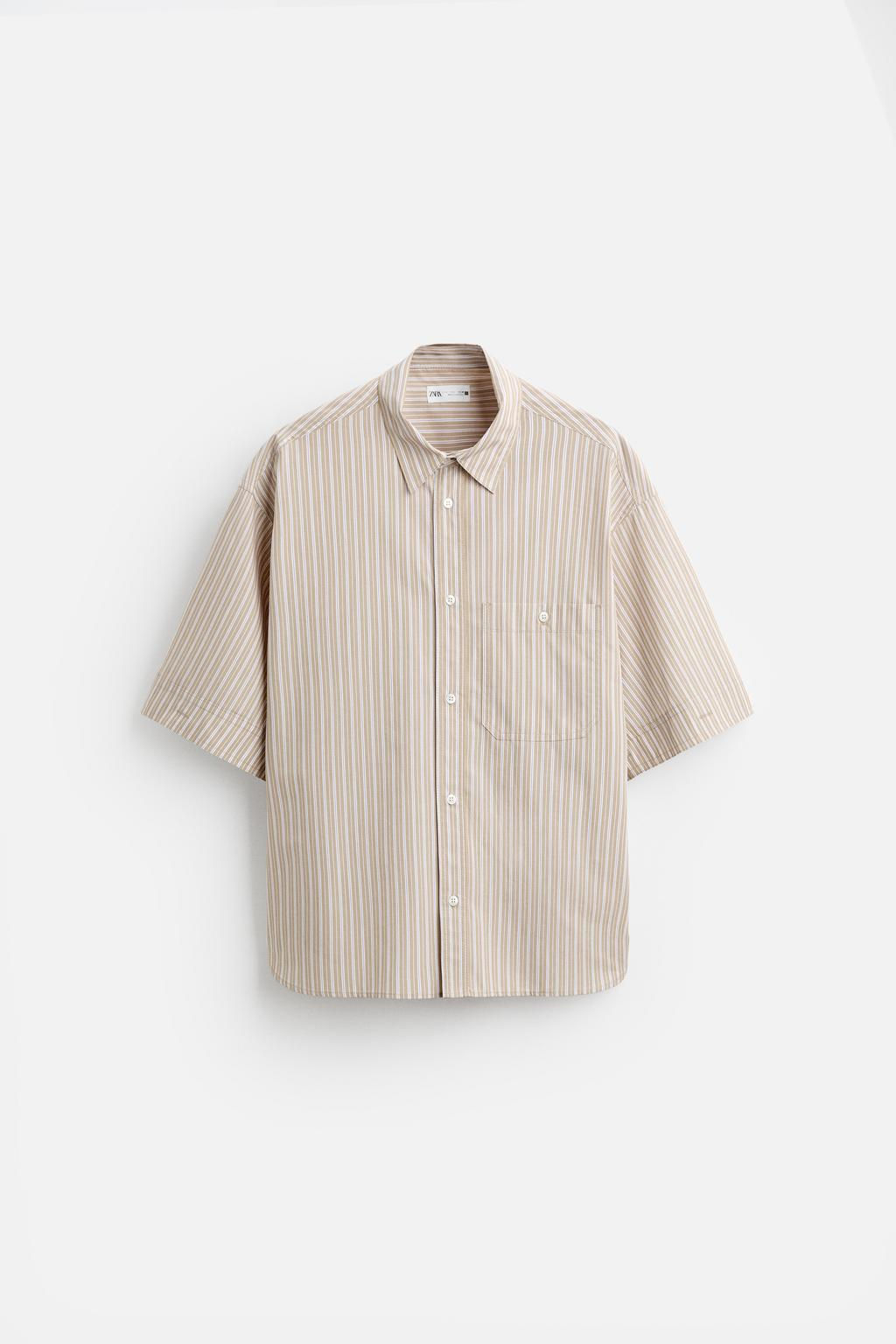 STRIPED OVERSIZE SHIRT - Zara фото 6