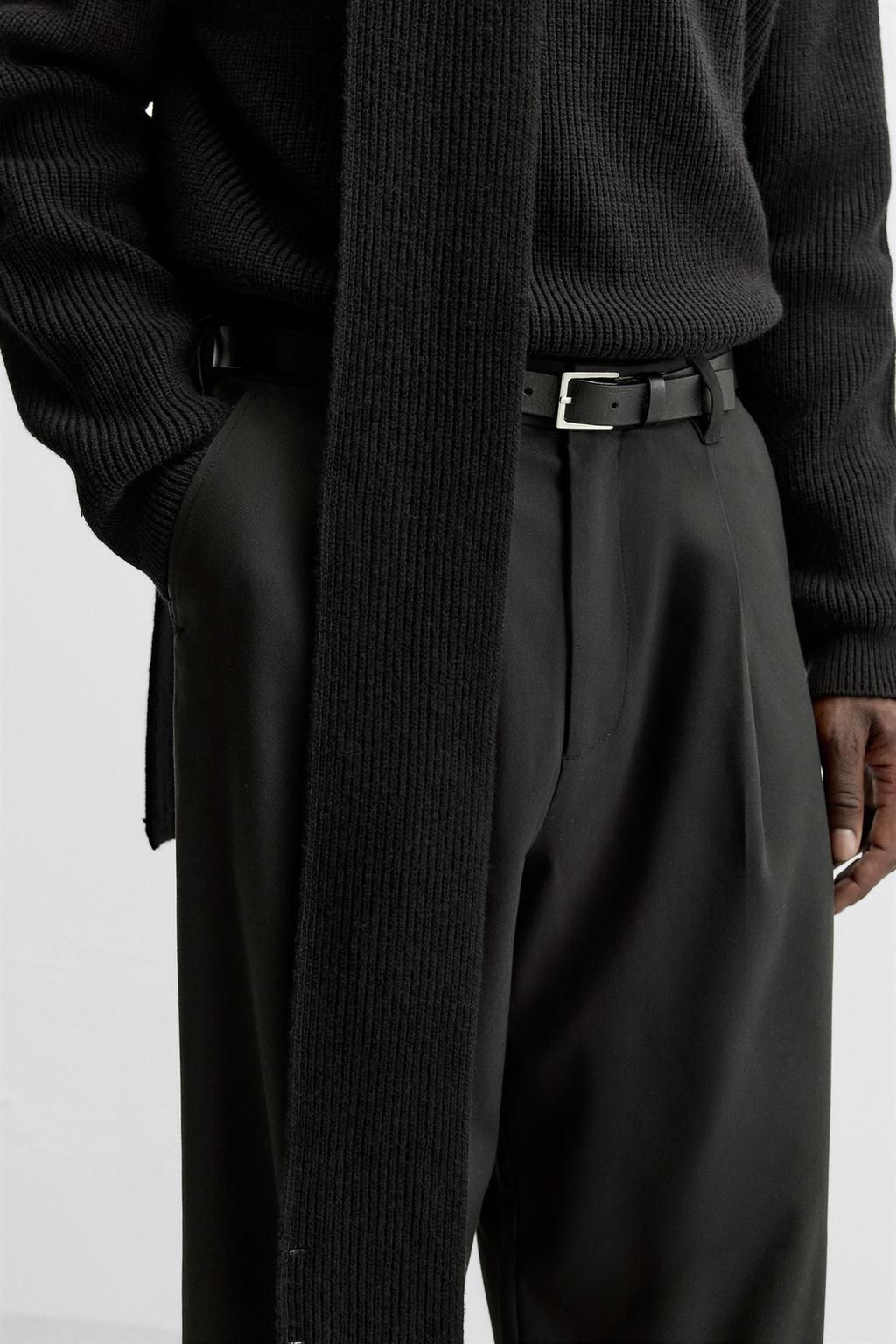 WIDE-FIT PLEATED TROUSERS - Zara фото 6