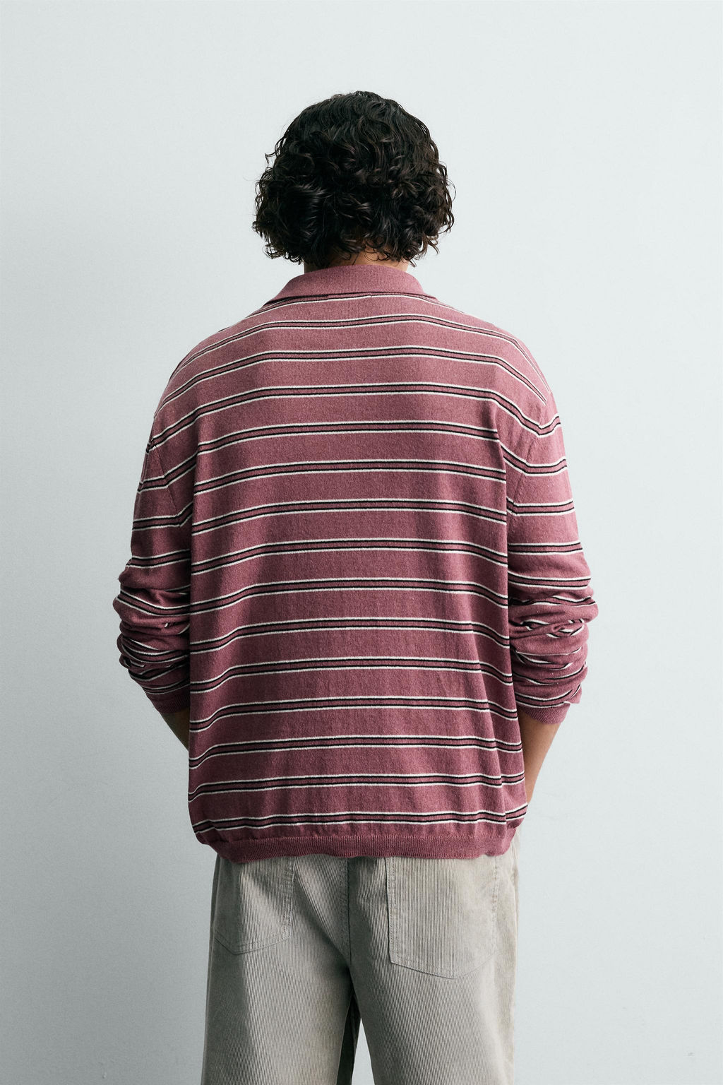 STRIPED KNIT POLO SHIRT - Zara фото 3