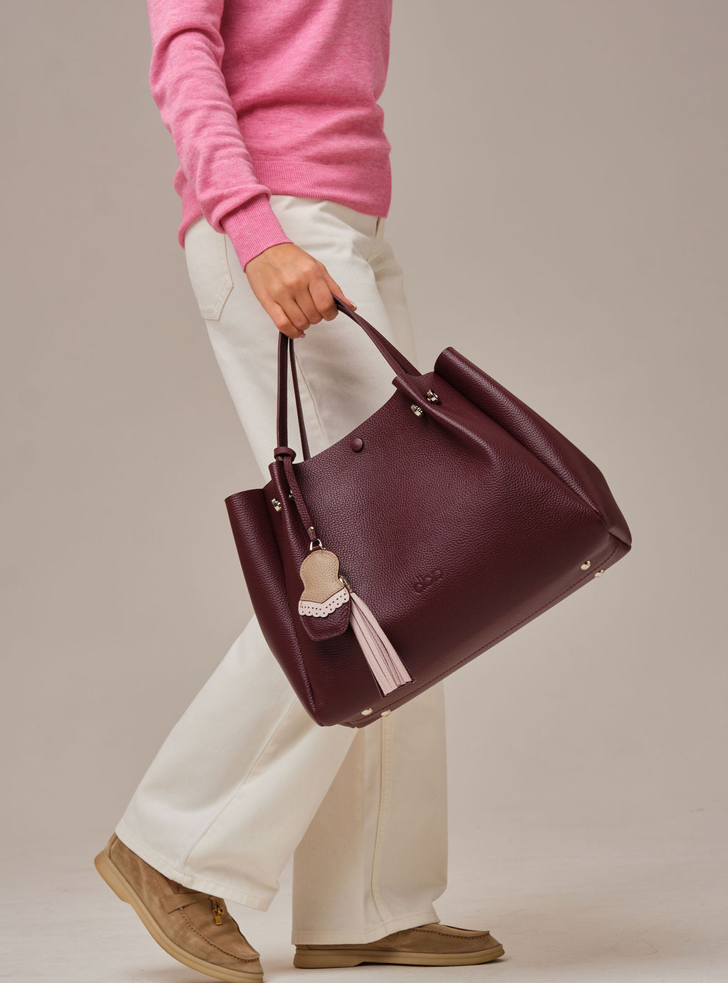 Кожаная сумка Vasilisa DBR 31210 зимняя вишня  фото 10