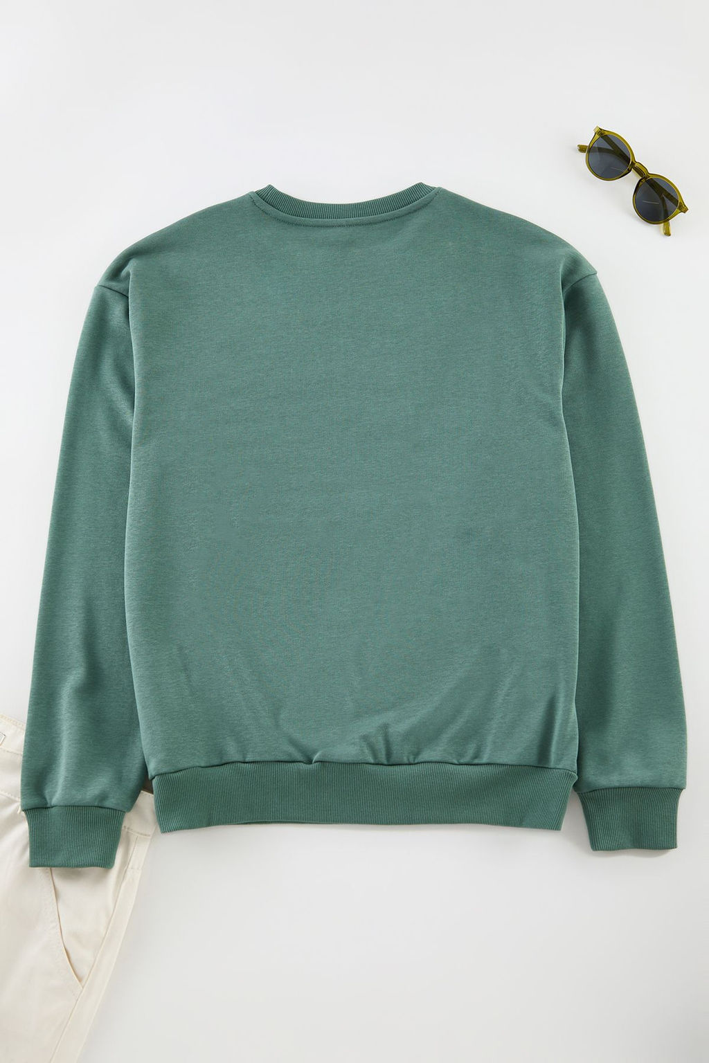 TRENDYOL MAN Yesil Oversize/Genis Kesim Kabartma Yaz? Bask?l? Sweatshirt TMNAW25SW00048 - Trendyolmilla фото 11