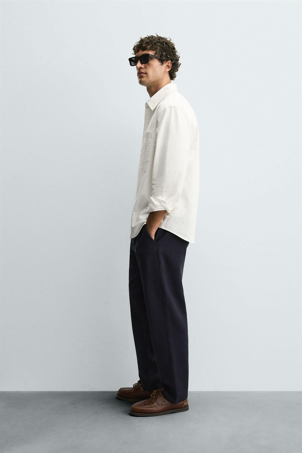 PANTAL?N CINTURA JOGGER CONFORT / Marino - Zara фото 3