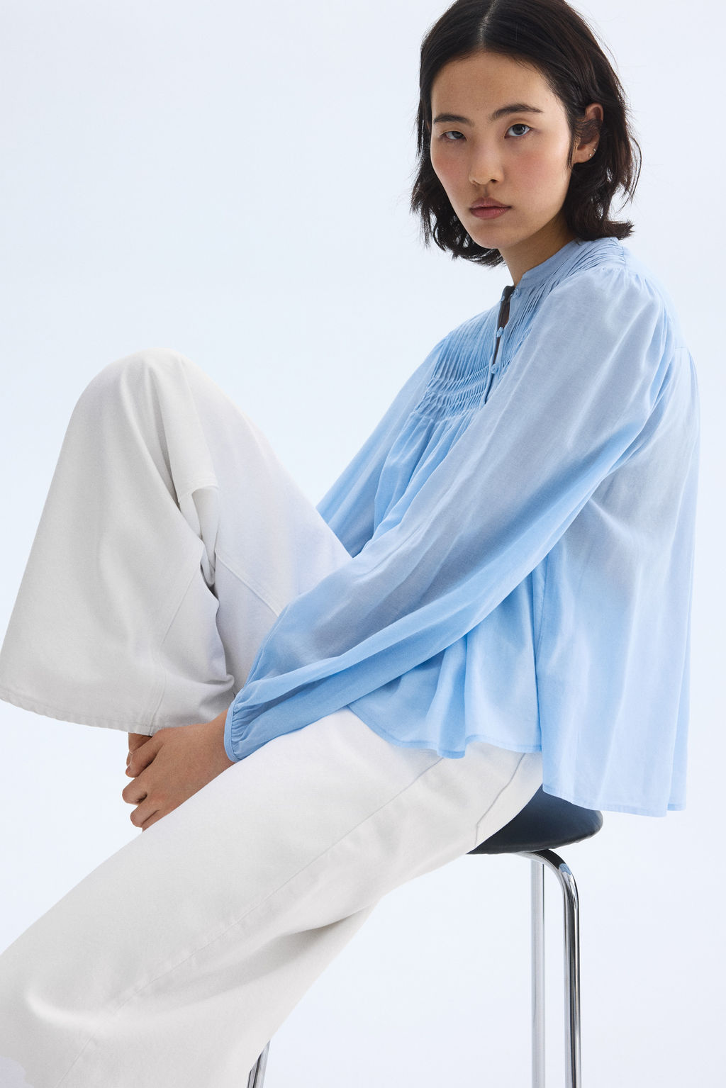 Blusa con jaretas - H&m фото 5