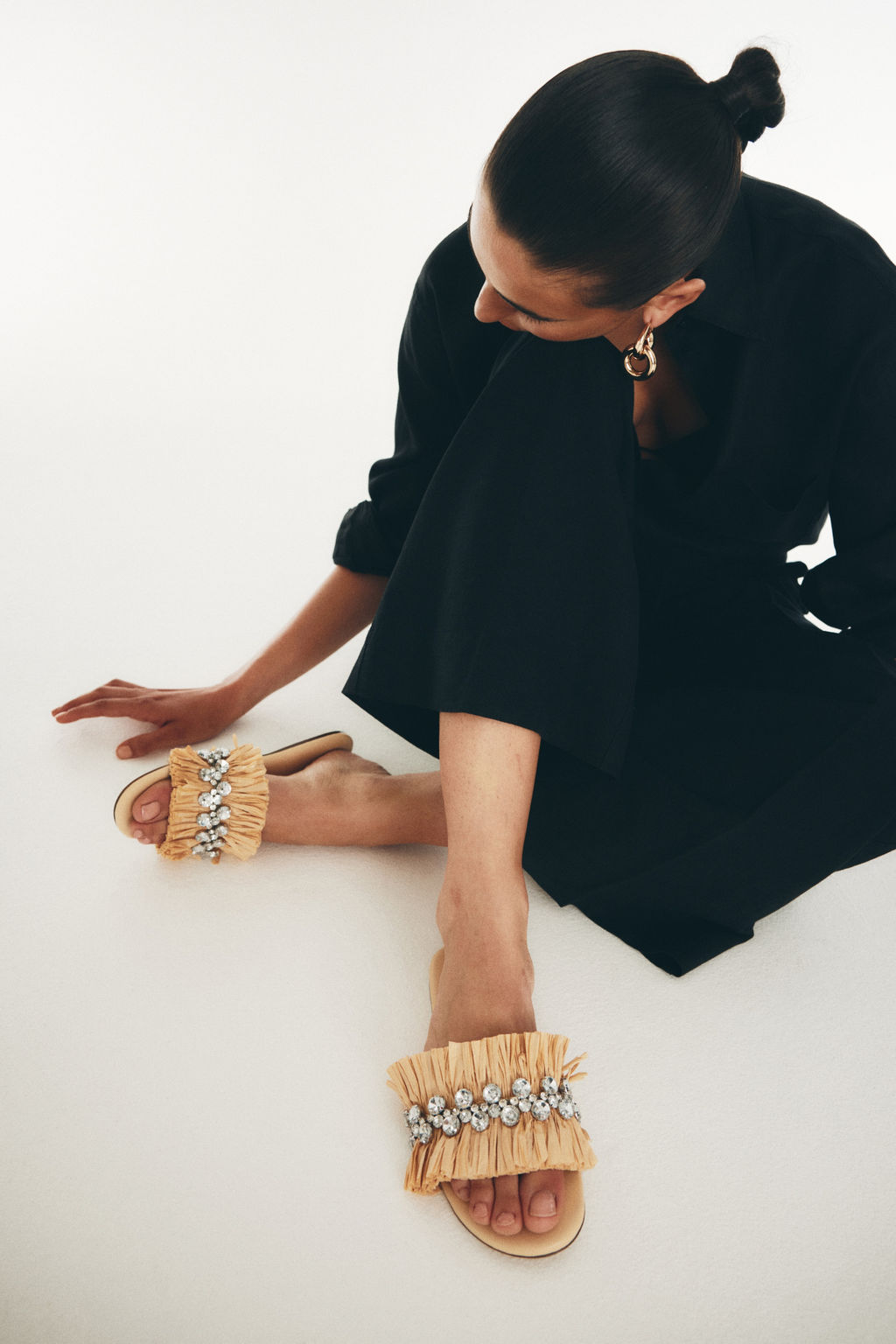 Rhinestone-embellished sandals - H&m фото 3