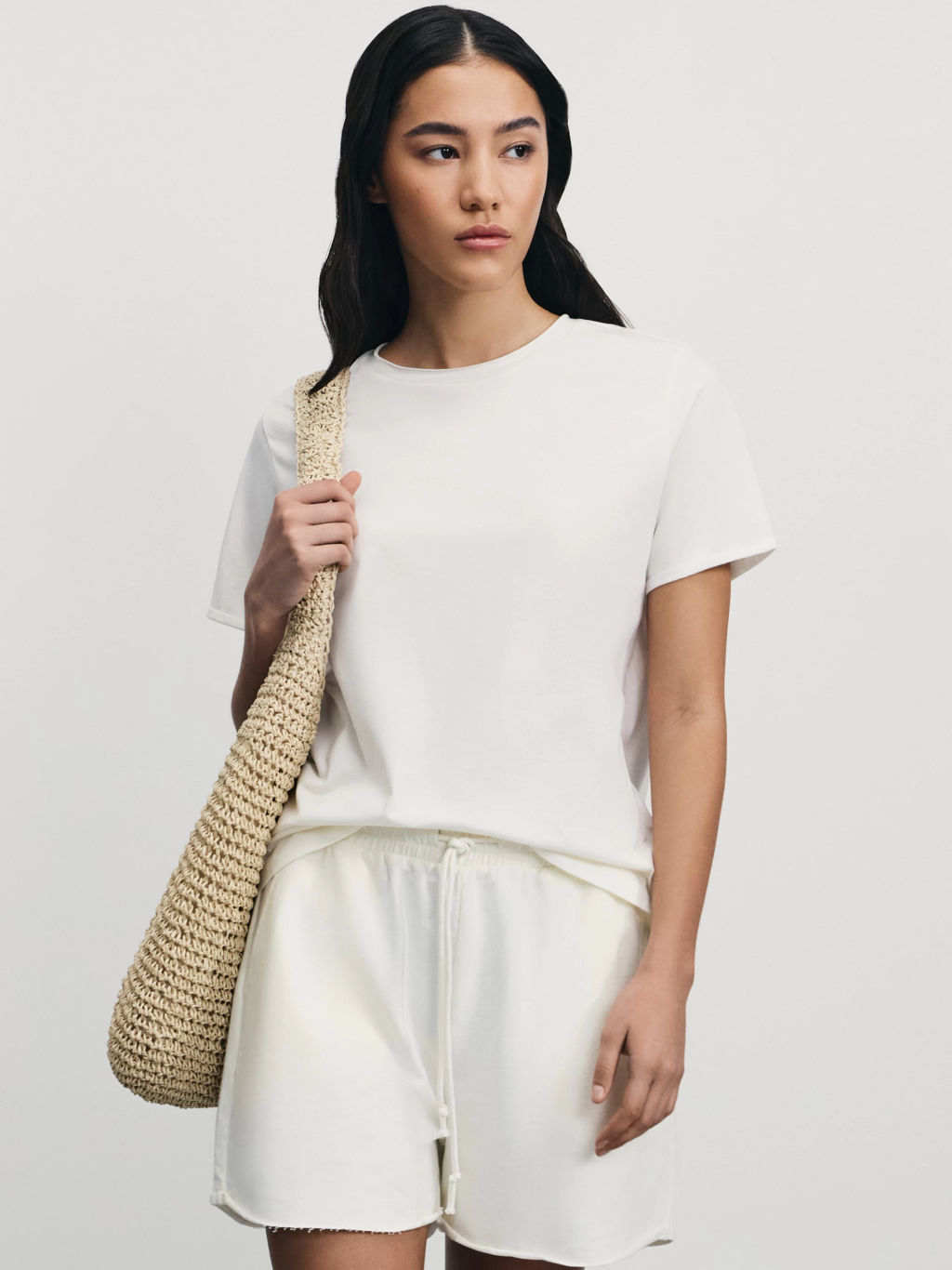 Хлопковая футболка прямого кроя / Zarina фото 7