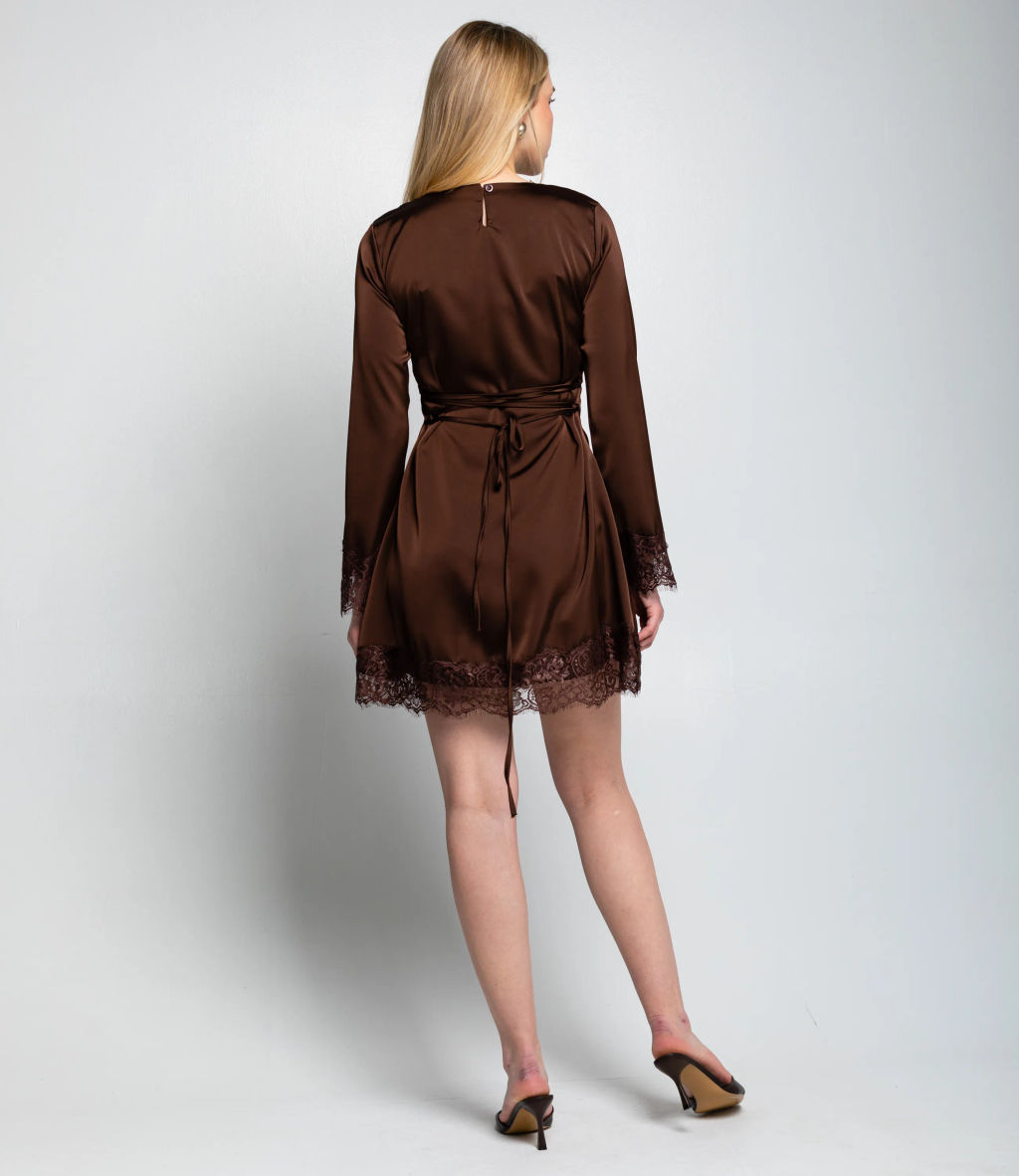 Платье #КТ982 (1), шоколадный - Dommod фото 4