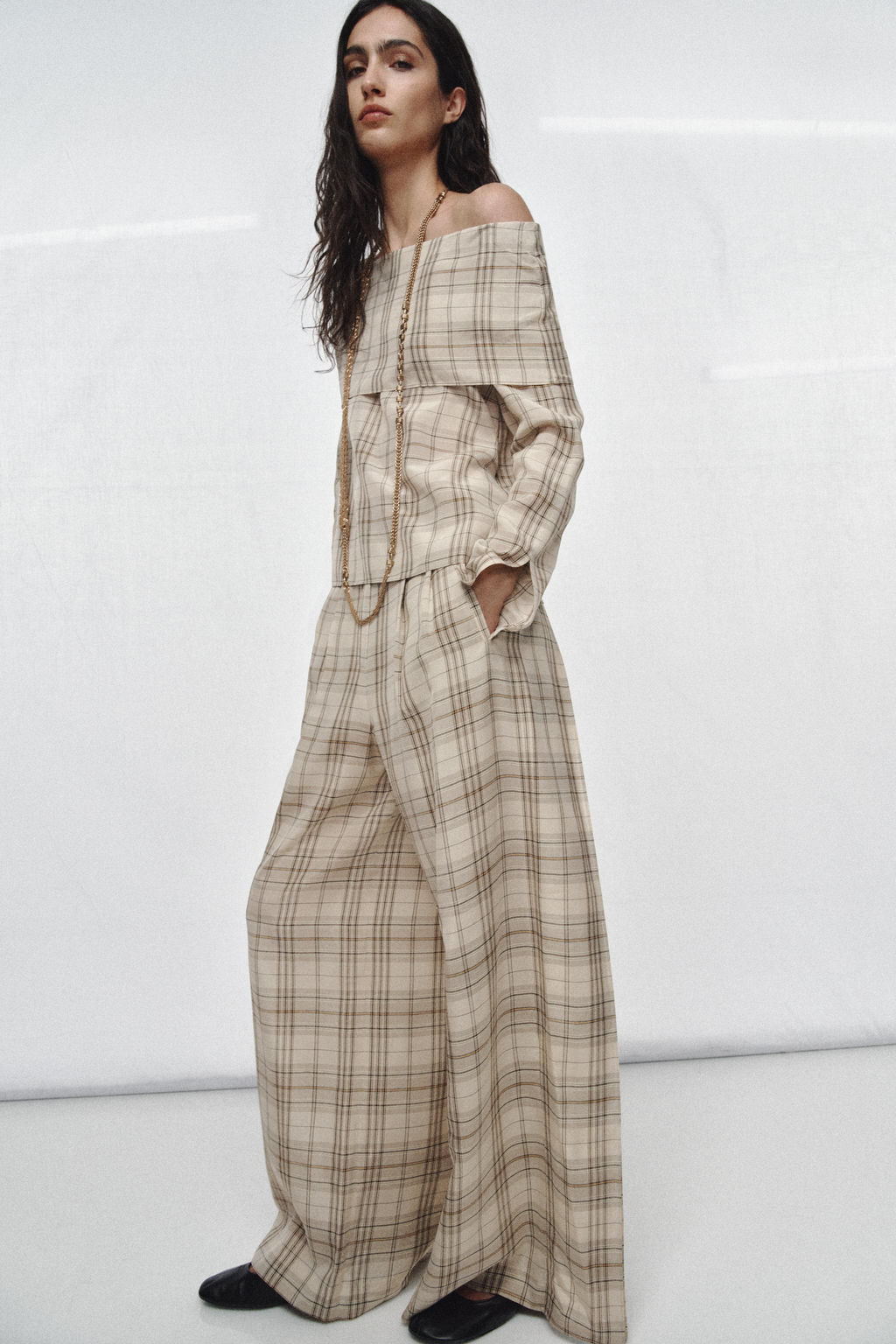 CHECK TROUSERS ZW COLLECTION - Zara фото 3