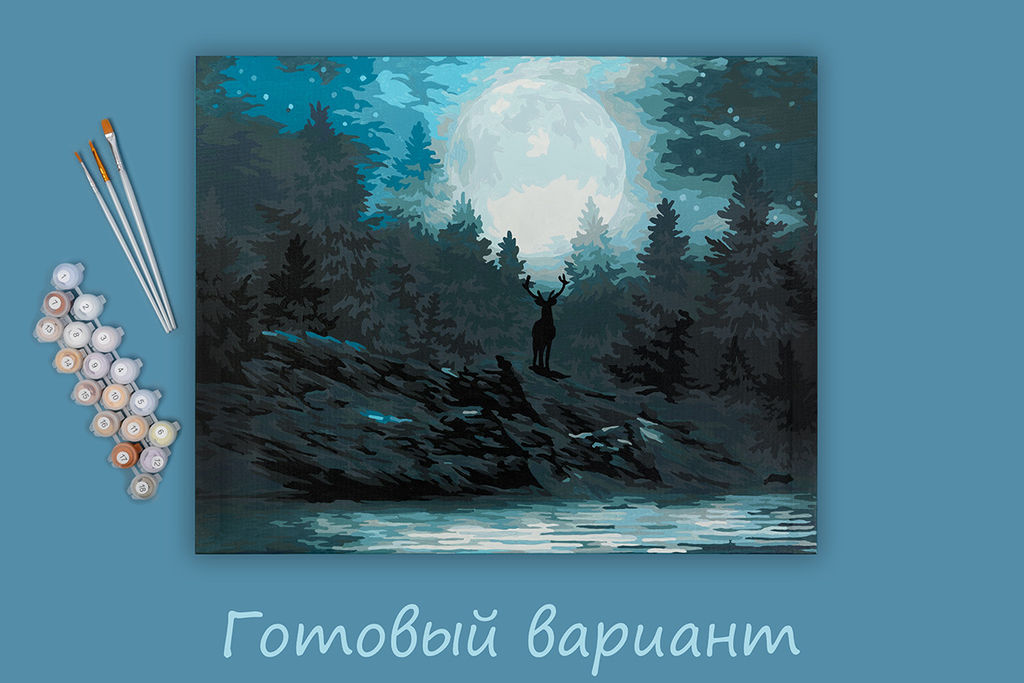ФРЕЯ PNB/PL-092 Набор для раскрашивания по номерам 50 х 40 см Таинственная луна фото 6