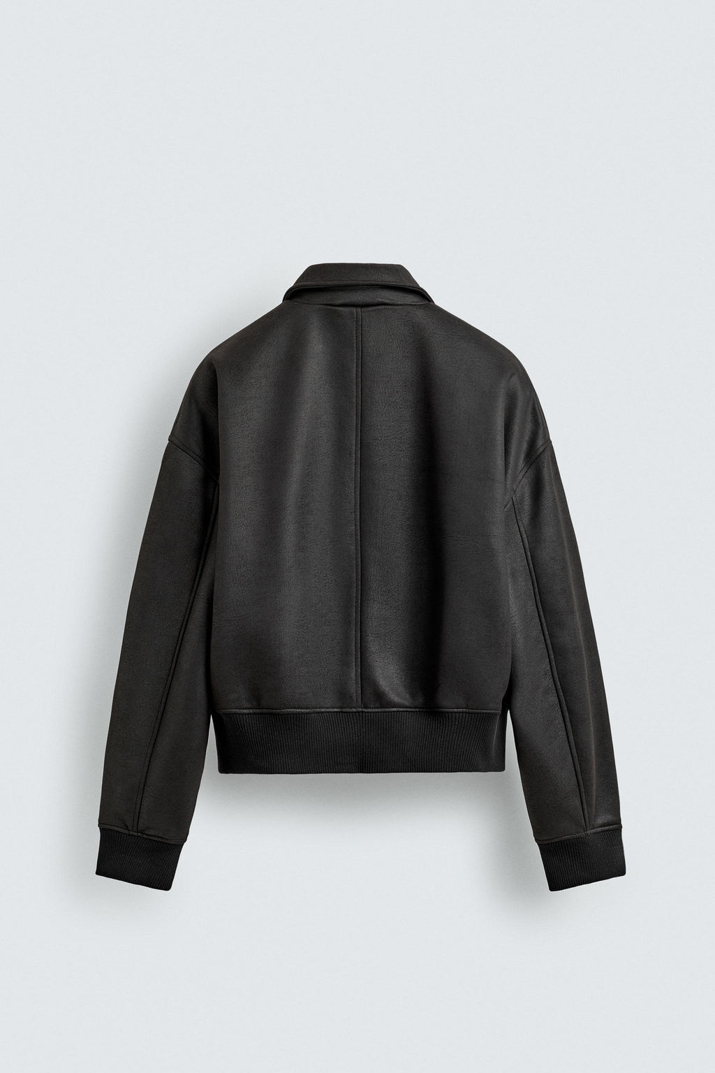 LEATHER EFFECT BOMBER JACKET - Zara фото 16
