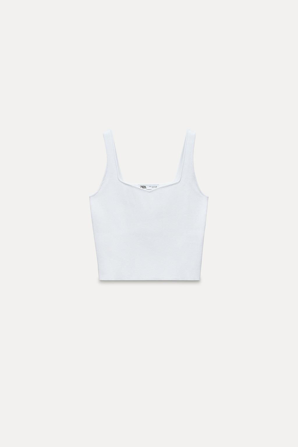 PLAIN KNIT CROP TOP - Zara фото 2