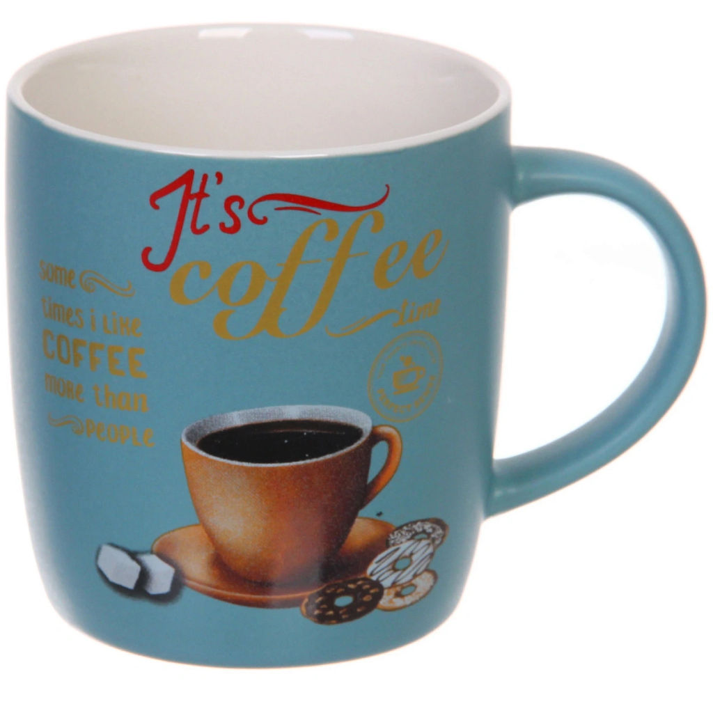 Цена за 2 шт. Кружка керамическая 350мл "Кофейный микс", микс рисунков