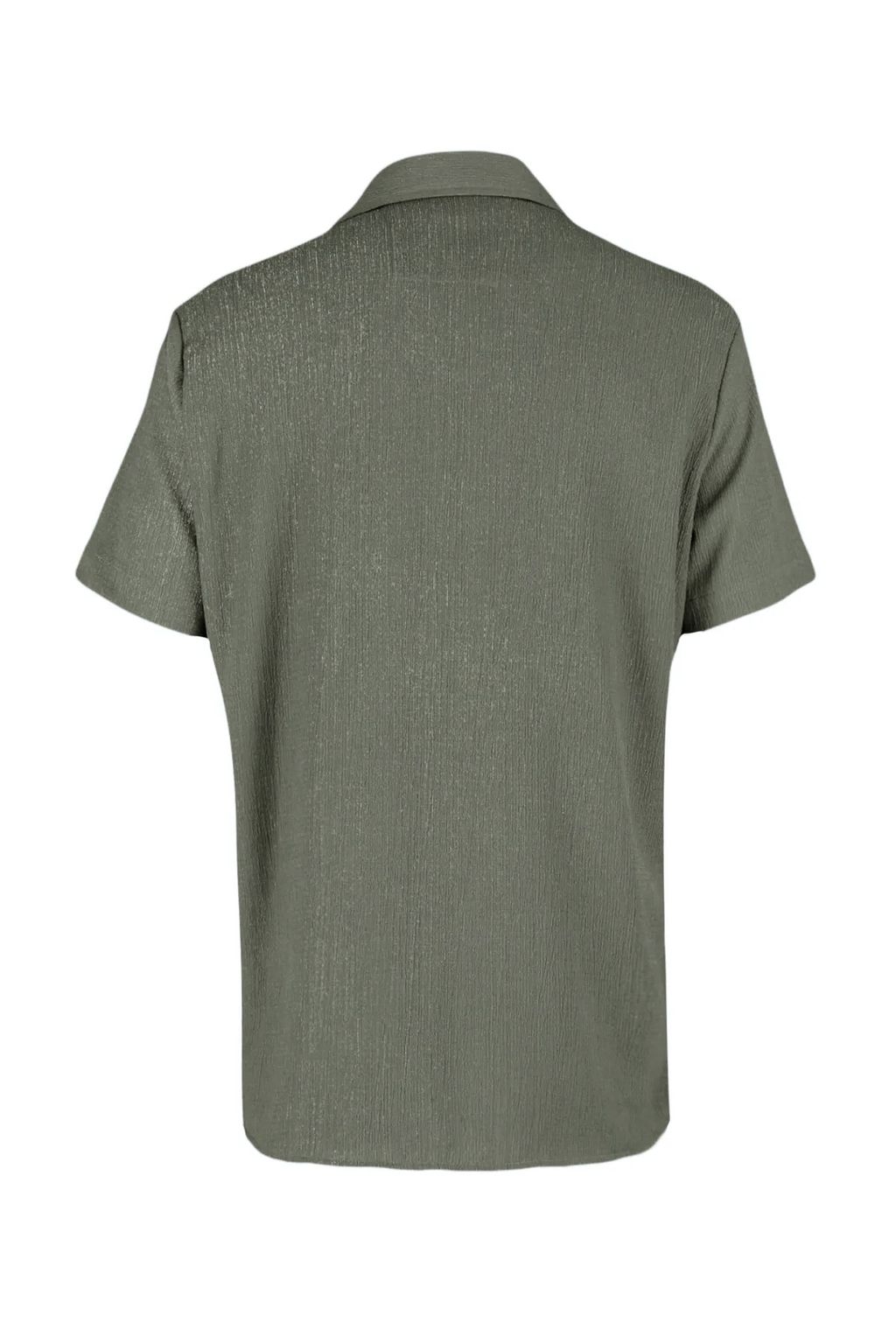 TRENDYOL MAN Haki Regular Fit K?sa Kol Yazl?k Dokulu Burumcuk Orme Gomlek TMNSS23GO00055 - Trendyolmilla фото 11