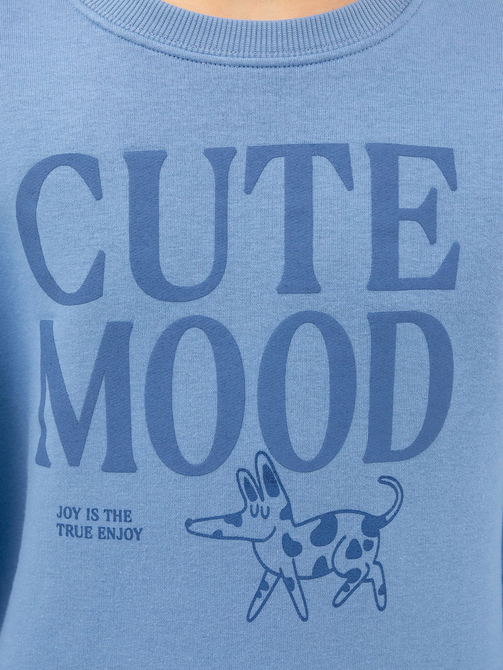 Джемпер для девочек светло-синий с печатью - Mark formelle фото 5