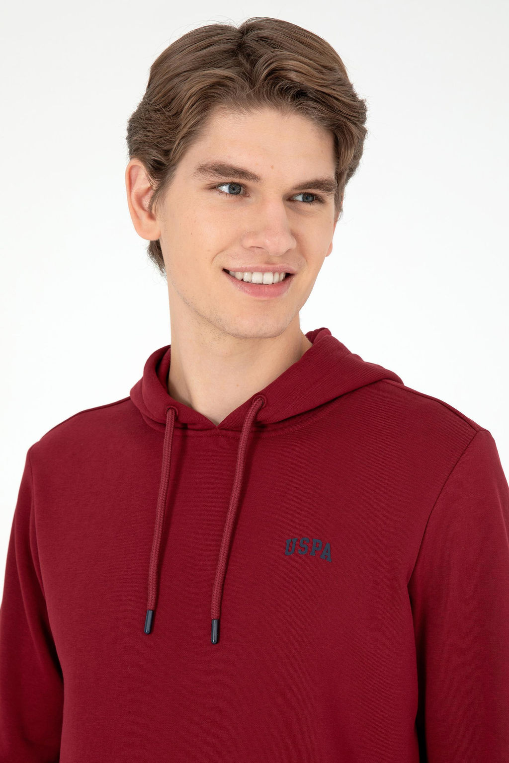 Мужской бордово-красный базовый свитшот - U.s. polo assn фото 2