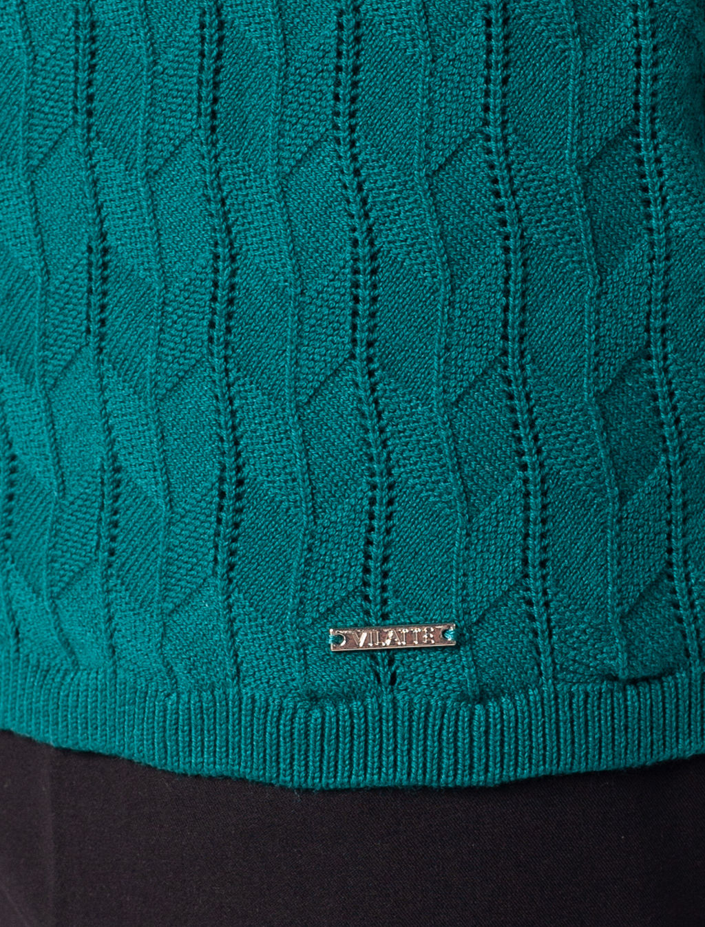 VILATTE / Джемпер с из хлопка с нейлоном фактурной вязки  фото 3