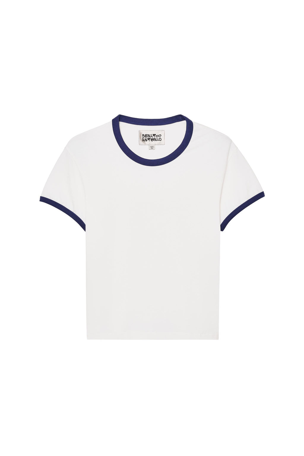CAMISETA SLIM FIT RIB CONTRASTE / Blanco roto