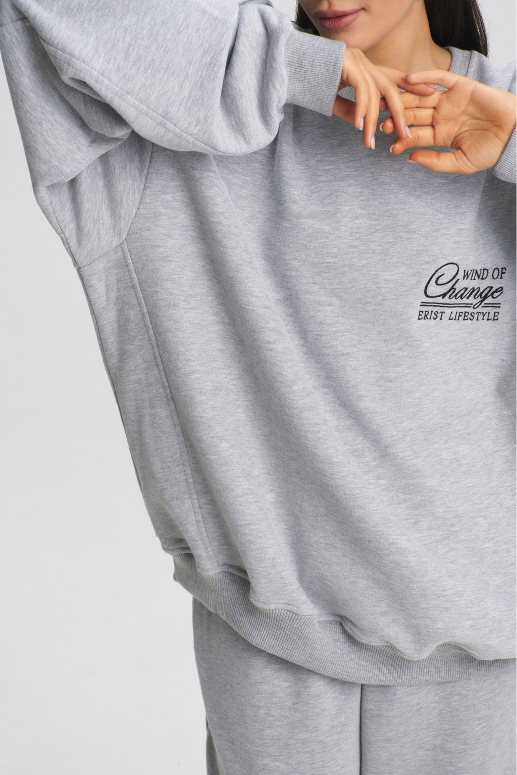 Свитшот Wind of change Light Grey - Erist store фото 18