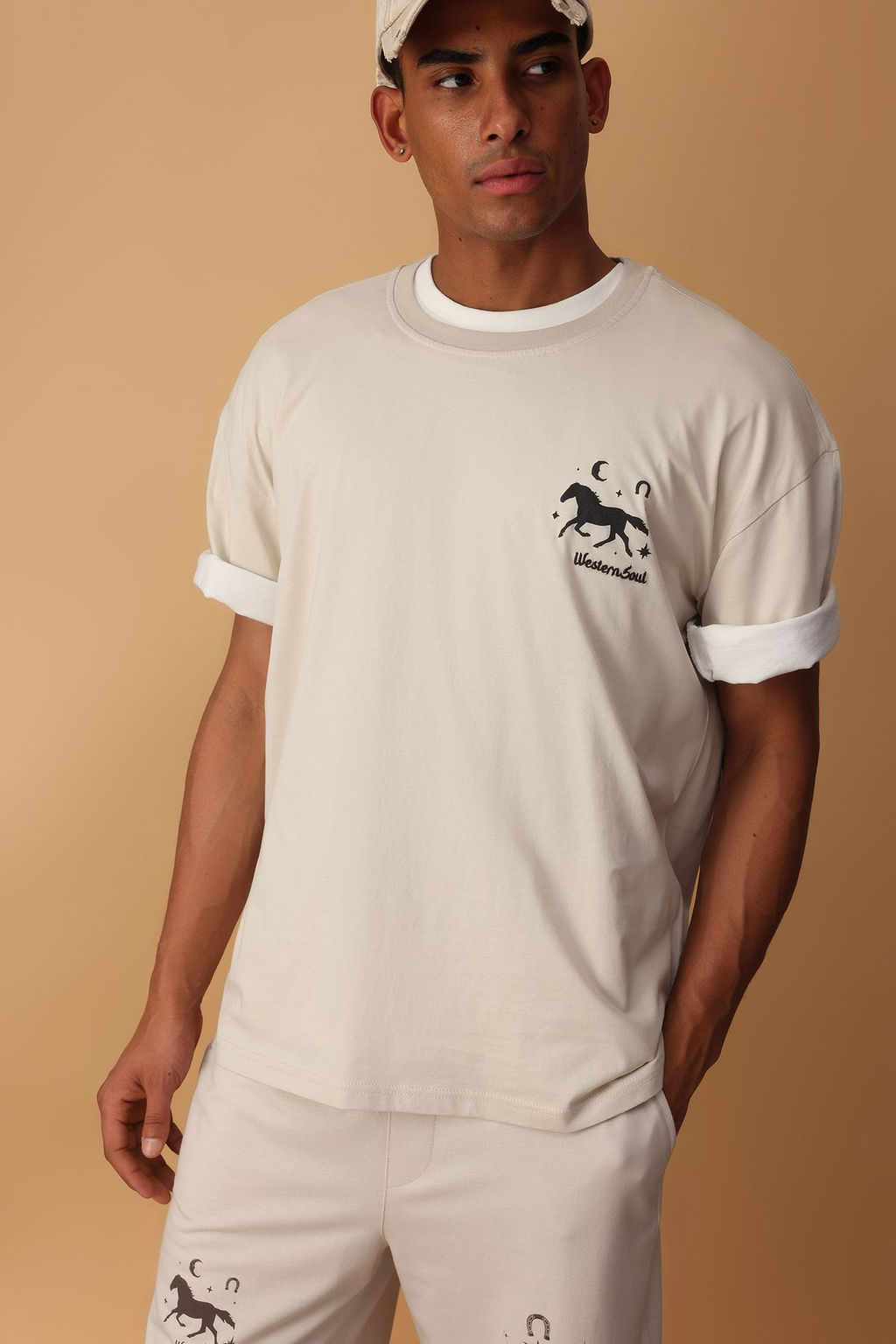 TRENDYOL MAN Tas Oversize/Genis Kesim Kabar?k Hayvan Bask?l? T-Shirt TMNSS25TS00136 - Trendyolmilla фото 3