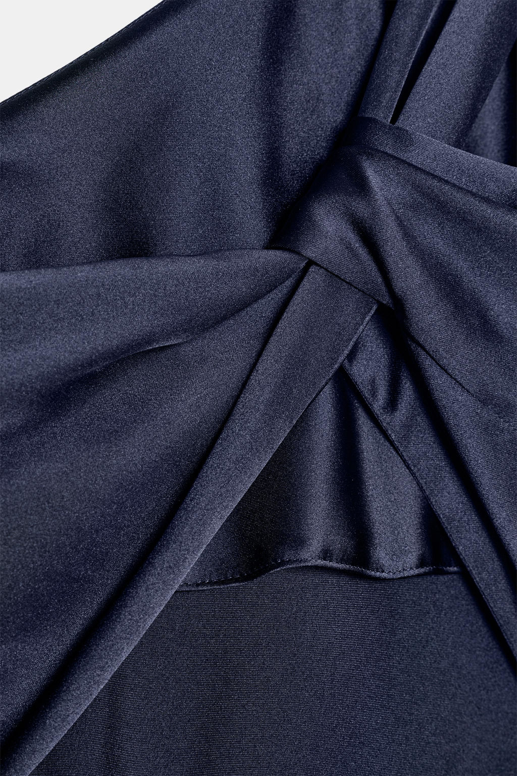 ASYMMETRIC SATIN MIDI DRESS - Zara фото 8