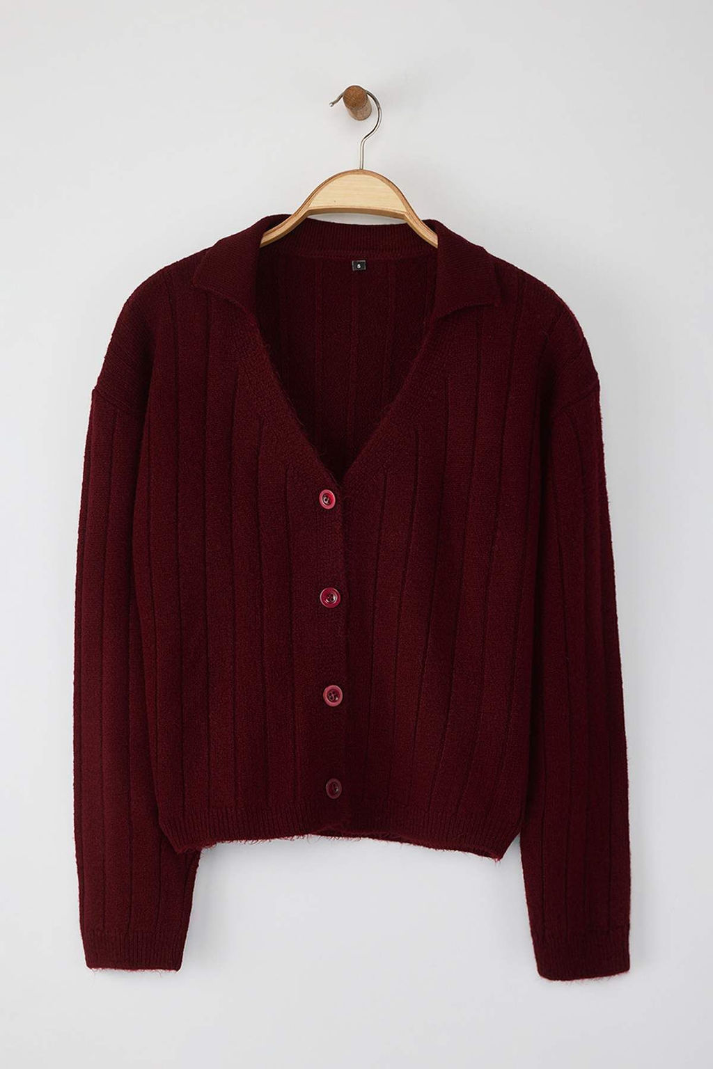 Wardrobe Essentials Bordo Yunlu Basic Polo Yaka Triko H?rka | TWOAW26HI00084