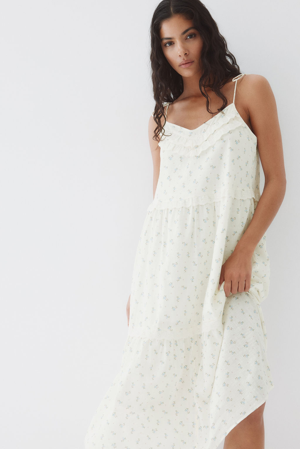 Vestido con tirantes de lazo - H&m фото 4