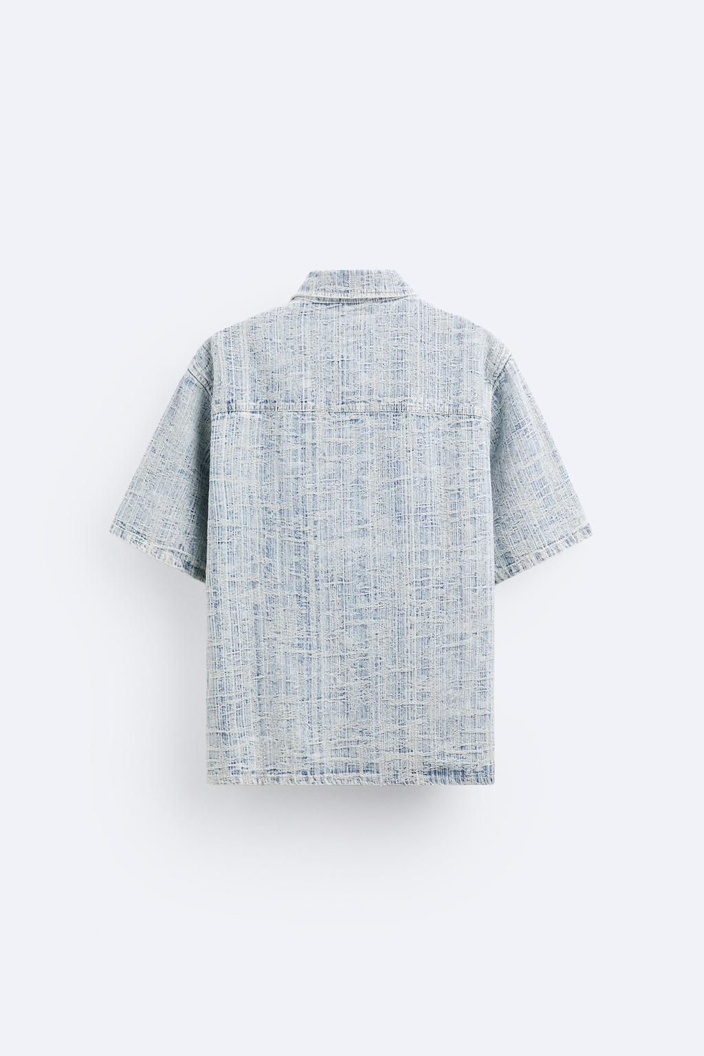 JACQUARD DENIM SHIRT - Zara фото 7