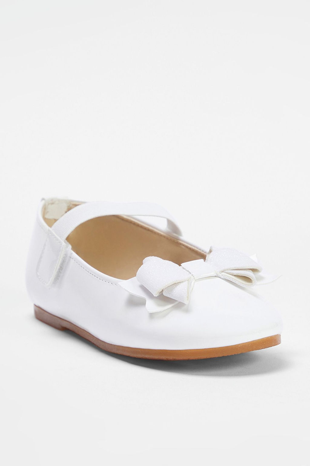 Trendyol Shoes Beyaz Simli Kurdele Detayl? Mary Jane Buyuk/Kucuk K?z Cocuk Kids Babet TAKSS25BE00023 - Trendyolmilla фото 4