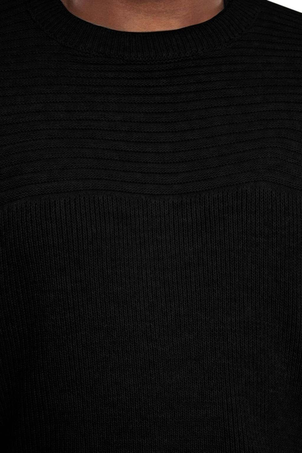 TRENDYOL MAN Siyah Oversize Bisiklet Yaka Dokulu Triko Buyuk Beden Kazak TMNAW25AN00010 - Trendyolmilla фото 4