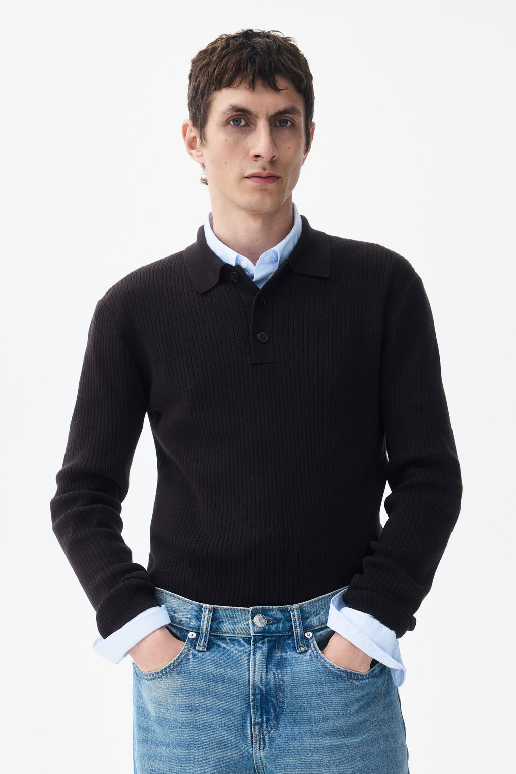 Polo en punto de canal? Slim Fit - H&m фото 3