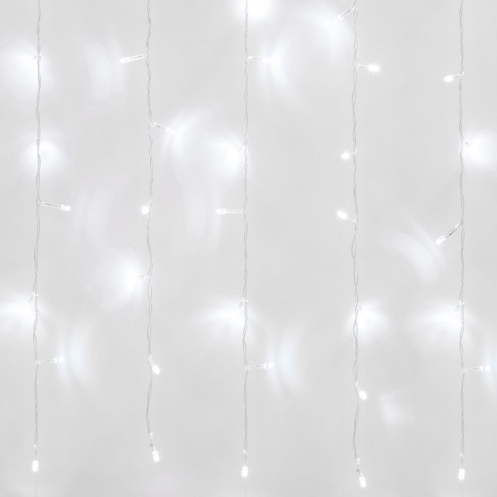 ULD-C3020-160/DTA WHITE IP20 Занавес светодиодный, 3х2м. 160 светодиодов. Белый свет. Провод прозрачный. TM Uniel