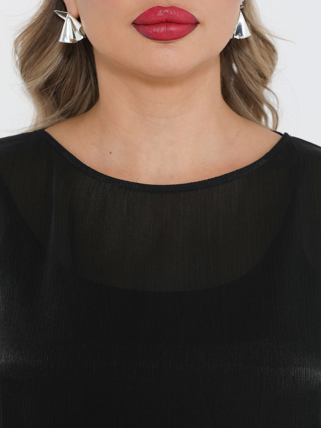 Блузка-накидка 0447-1с черный