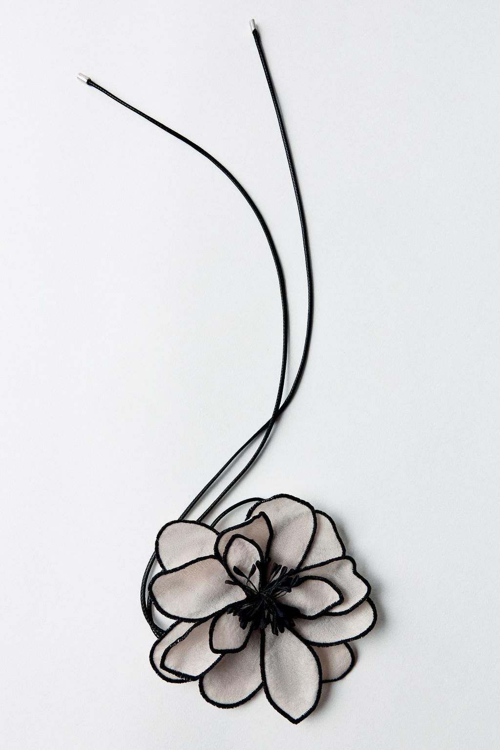 CORD NECKLACE WITH FLOWER - Zara фото 6