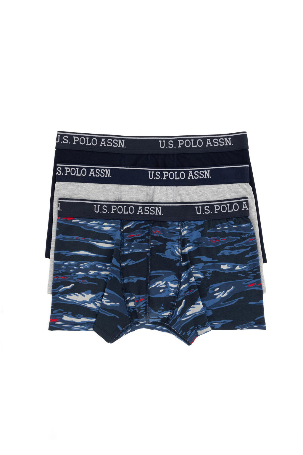 Мужское нижнее белье серого меланжа - U.s. polo assn фото 2
