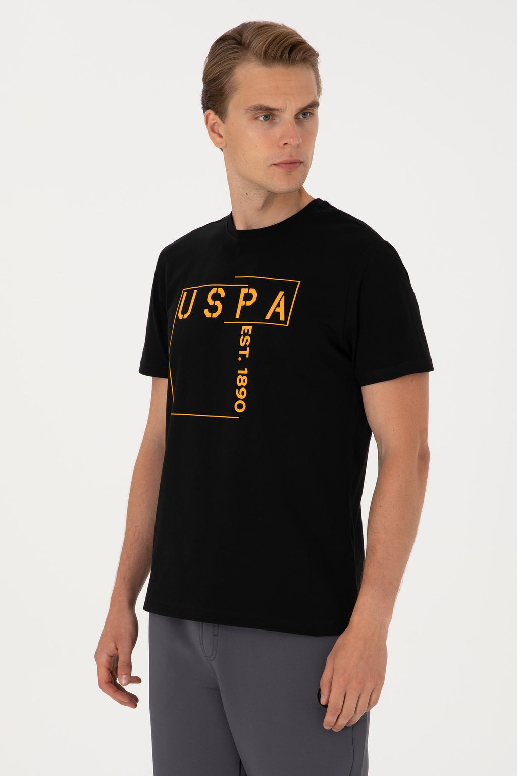 Erkek Regular Fit Siyah Bisiklet Yaka Ti__rt Sepette S_rpriz _ndirim - U.s. polo assn фото 3