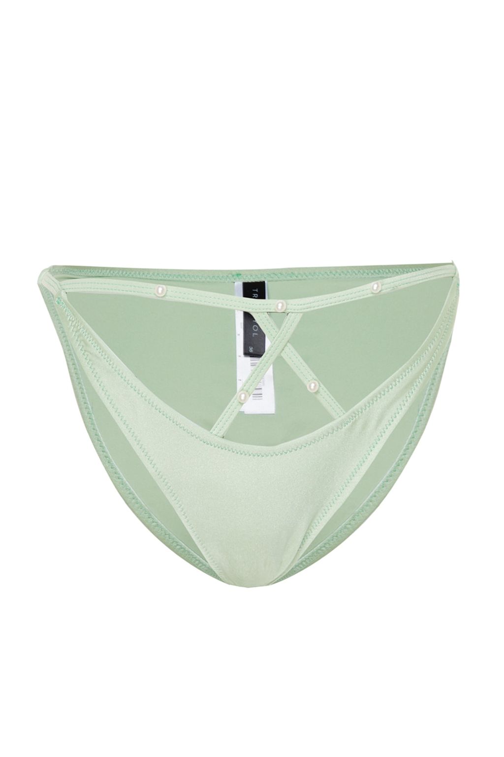 TRENDYOLMILLA Siyah Cut Out/Pencereli High Leg Bikini Alt? TBESS23BA00014  фото 17