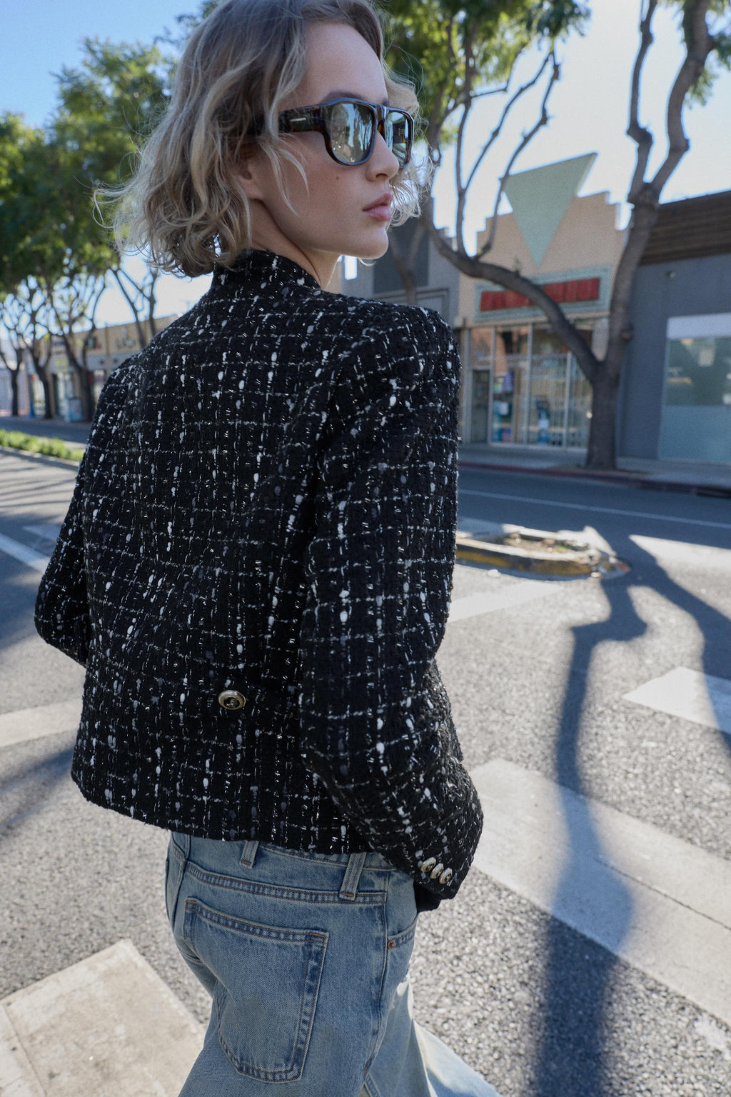 TEXTURED METALLIC THREAD BLAZER - Zara фото 4