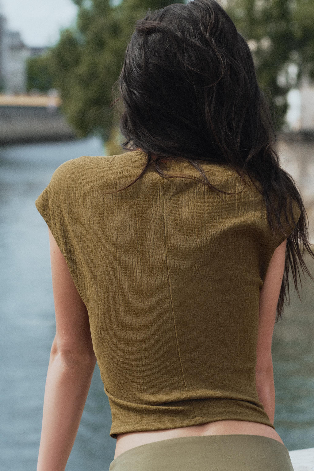 TOP TEXTURA CORSETERO / Khaki - Zara фото 3