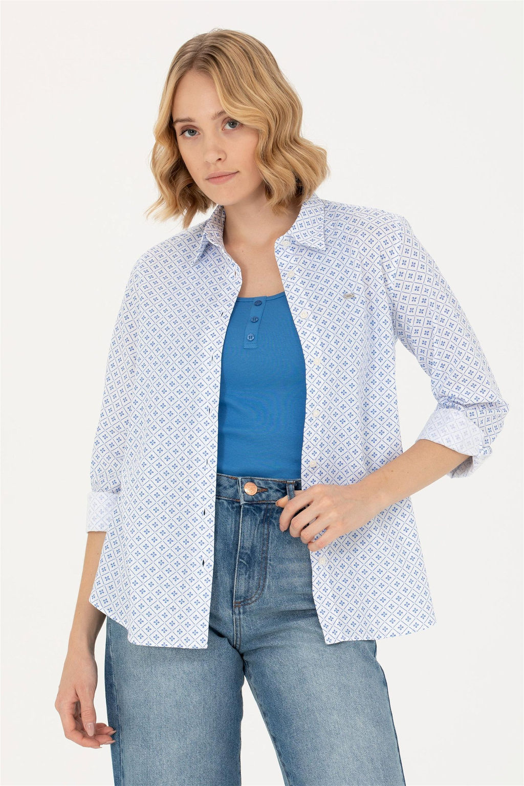 Женская рубашка Saks с длинным рукавом Неожиданная скидка в корзине - U.s. polo assn фото 3